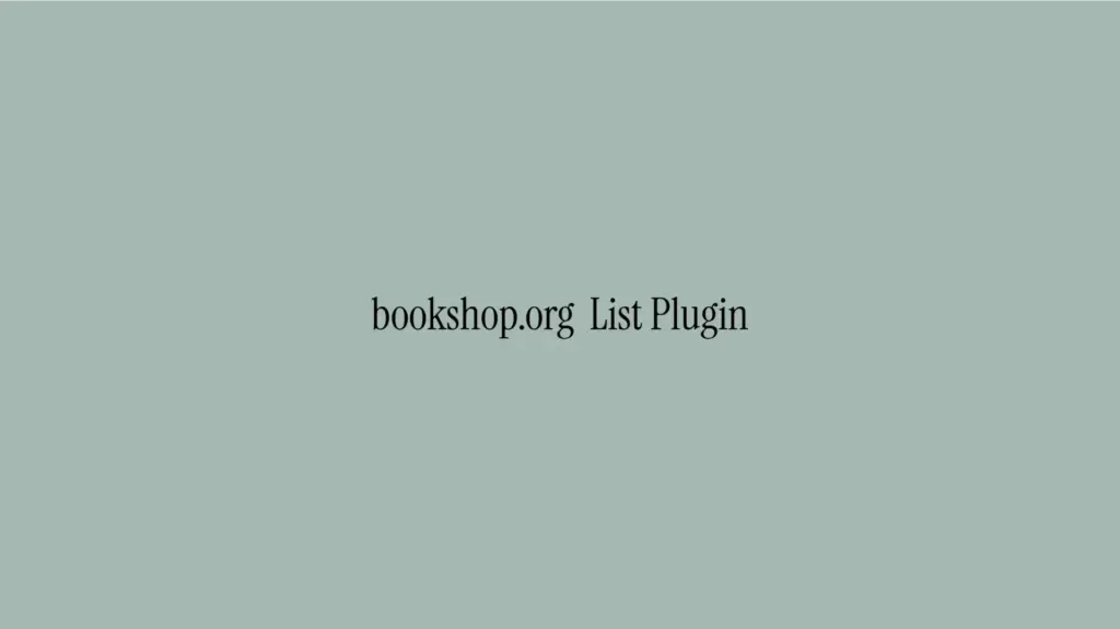 Placeholder for bookshop.org plugin