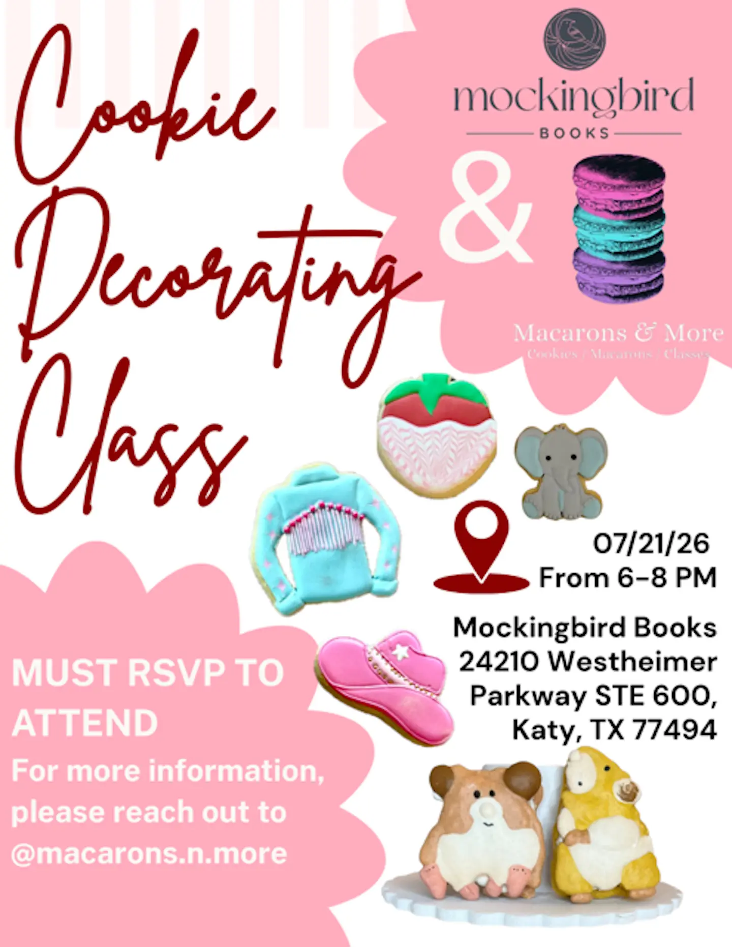 cookie decorating class flier