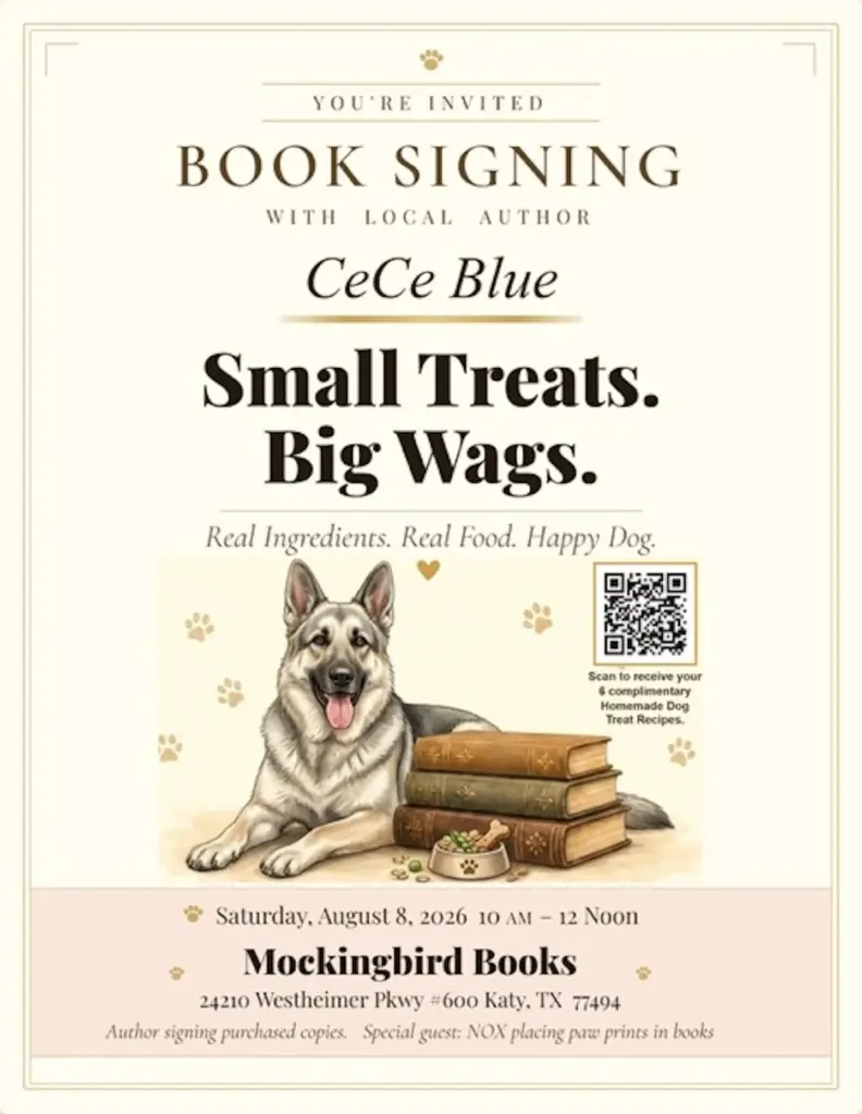book signing flier